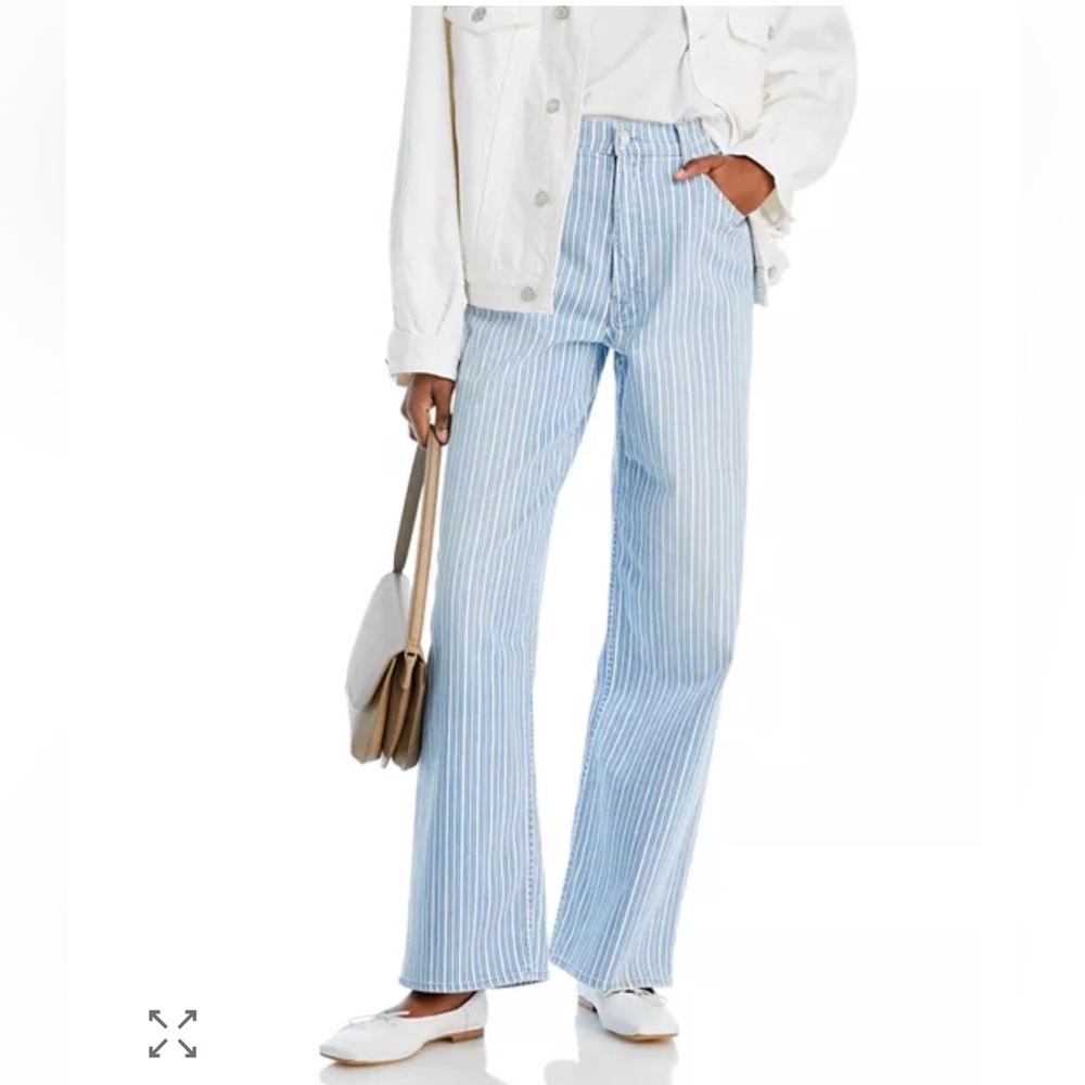 High Rise Striped Spinner Jeans in Lined Up - Size 26